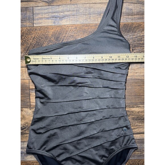 Calvin Klein One Piece Swimsuit Brown Shimmer One Strap Size 4 - Picture 5 of 9